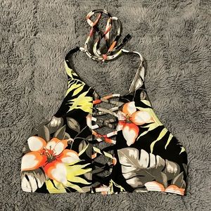 Hollister floral bikini top